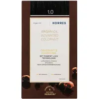 Korres Argan Oil coloration cheveux permanente à l'huile d'argan teinte 1.0 Black 50 ml