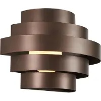 QAZQA Applique murale moderne bronze avec LED à intensité variable en 3 étapes - Lines
