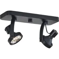 QAZQA Spot de plafond design noir GU10 70mm 2 lumières réglable - Vo