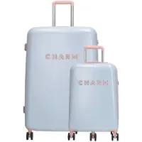 Charm London Capetown Premium Kofferset - ABS - TSA Slot - Travel Set - Suitcase, Valise, Bleu
