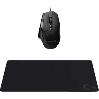 Logitech G G502 X Gaming-Maus + G240 Gaming-Mauspad aus Stoff, rechts, Optisch, USB Typ-A, 25600 DPI, Schwarz