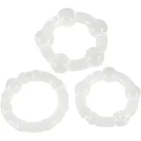 You2Toys - Reste dur ! Set d’anneaux pénien - transparent (x3)