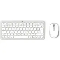 Hama Multi-Device-Tastatur-Maus-Set WKM-500 kabellos klein Weiss QWERTZ (00173062)