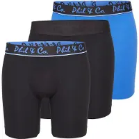 Phil&Co. Boxers ' Jersey Long Boxer ' bleu / noir