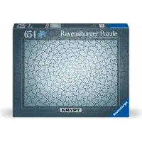 Ravensburger Puzzle Krypt Silver de 654 pièces. Adultes et enfants à partir de 14 ans. Défi monochrome. 12000071.