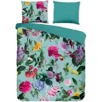 Good Morning Bettbezug "fleurs" - Aqua - (240x200/220 cm) - Baumwolle