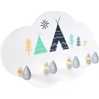 Home Deco Kids Portemanteau Bois Nuage