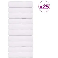 vidaXL Serviettes de bain 25 pcs blanc 100x150 cm 360 g/m² 100% coton