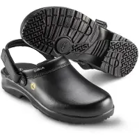 Sika Chaussure de travail Fusion ESD sabot ouvert avec bride de talon Noir-39