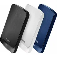 ADATA Disque dur externe HV320 Slim 2 To, Capteur de choc, 2,5", USB 3.2, Blanc