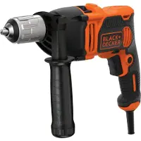 Black & Decker Black and Decker - Perceuse à percussion filaire 850 W 54400 cps/min mandrin autoserrant 13 mm avec 6 forets - BEH850-QS