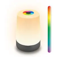Briloner Akku RGB+W LED Tischleuchte, Anthrazit (280 lm)