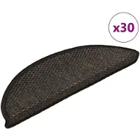 vidaXL Tapis d'escalier autocollants 30 pcs 56x17x3 cm anthracite