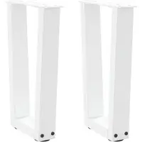 vidaXL Pieds de table basse en V 2 pièces blanc 28x(42-43,3) cm acier