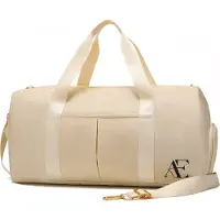 Aramae - Sac de sport pour dames - Sac de sport pour dames - Petit sac de sport - Sac de week-end - Sac de voyage - Beige