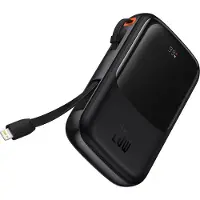 Baseus Powerbank Capacious 10000Mah 20W for Travel + Usb C 3A Cable Black