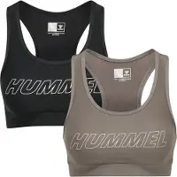 Hummel Soutien-gorge de sport 'Tola' beige foncé / noir / blanc