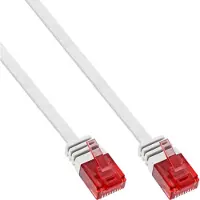 InLine 71600W Câble patch plat, U/UTP, Cat.6, blanc, 10m