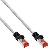 InLine Patchkabel, S/FTP (PiMf), Cat.6, 250MHz, PVC, Kupfer, transparent, 1m