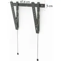 Hama Support mural pour téléviseur TILT « Ultraslim », 229 cm (90"), 600 x 400, plat, anthracite (00118081)