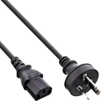 InLine Câble d'alimentation (0.50 m), Câble d'alimentation, Noir
