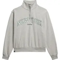 Superdry Sweat-shirt 'Essentials' gris chiné / sapin / blanc cassé