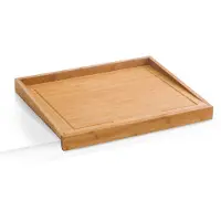 Zeller 2057793 planche à découper avec rebord en bambou marron 50 x 40 x 4,5 cm