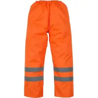 Yoko Pantalon de pluie respirant Hi-Vis Soft Flex Hi Vis Orange - Yoko YHVS451 - Taille M