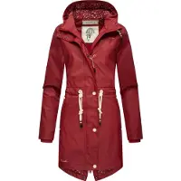 NAVAHOO Veste fonctionnelle 'Flower of Ocean' rouge sang / blanc