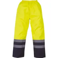 Yoko Surpantalon haute visibilit? imperm?able Hi Vis Yellow - Yoko YHVS46 - Taille L