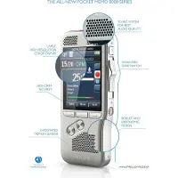 Philips Pocket Memo DPM8100 - Enregistreur vocal - 200 mW - 4 Go