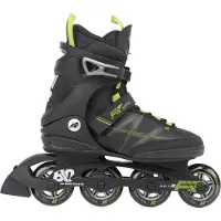 K2 Patins à Roulettes - F.I.T. 80 Pro - Noir/Vert - Patins à rou - - 39 - Patins à Roulettes
