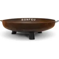 Bonfeu BonBowl Plus Brasero 60 cm - Braseros pour le jardin - Foyer extérieur & tonneau à feu - Brasero avec grille de barbecue en option de haute qualité