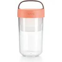 Lékué Jar To Go korall, gross 60 cl, Ø9.2 cm H 18.8 cm, Lunch box, Orange
