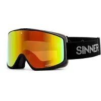 Sinner Masque de Ski Sinner Sin Valley S Matte Black Double Orange Oil + Double Pink