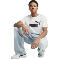 Puma T-Shirt 'Essentials No. 1' noir / blanc