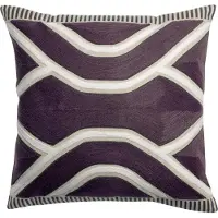 Vivaraise Coussin Johan Brodé Raisin 45 X 45 Cm Vivaraise