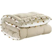 Vivaraise Édredon Uni Gastounet Sienne 160 X 160 Cm Vivaraise