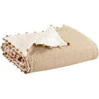 Vivaraise Plaid Uni Gastounet Sienne 140 X 200 Cm Vivaraise