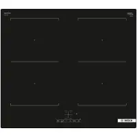 Bosch Serie 4 PVQ611BB6E Table de cuisson à induction encastrable noire de 60 cm, 4 brûleurs