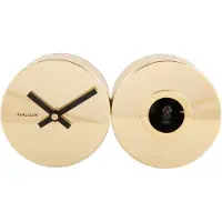 Karlsson KA5789GD, Horloge murale/de table, analogique, ronde, or, acier, pile
