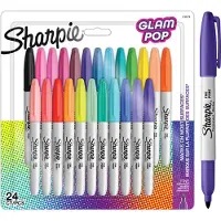 Sharpie Blister de 24 Marqueurs Sharpie Glam Pop
