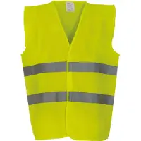 Yoko Pack 50 Gilet ? 2 bandes haute visibilit? Hi Vis Yellow - Yoko YHVW102 - Taille L