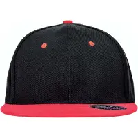 Result Pack 50 Casquette Bronx bicolore Noir Rouge - Result RC082X - Taille One Size