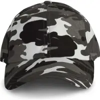 K-Up Pack 20 CASQUETTE PROFIL BAS - 6 PANNEAUX CAMOUFLAGE GRIS - K-up KP154 - Taille One Size