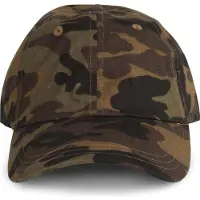K-Up Pack 20 CASQUETTE PROFIL BAS - 6 PANNEAUX Brown Camouflage - K-up KP154 - Taille One Size