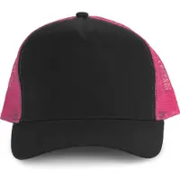 K-Up Pack 16 CASQUETTE TRUCKER - 5 PANNEAUX Black/Fuchsia - K-up KP137 - Taille One Size