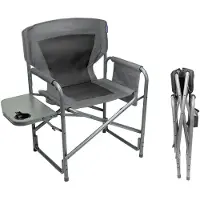 TRVLMORE Chaise de camping - Pliable - Légère - Capacité de charge 120 kg - Gris