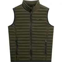 Superdry Homme Veste Sans Manches Fuji Lite Vert Taille: S