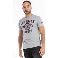 Lonsdale T-Shirt 'Murrister' brun foncé / gris chiné